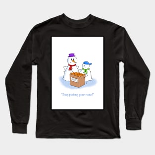 Stop picking your nose - Christmas card Long Sleeve T-Shirt